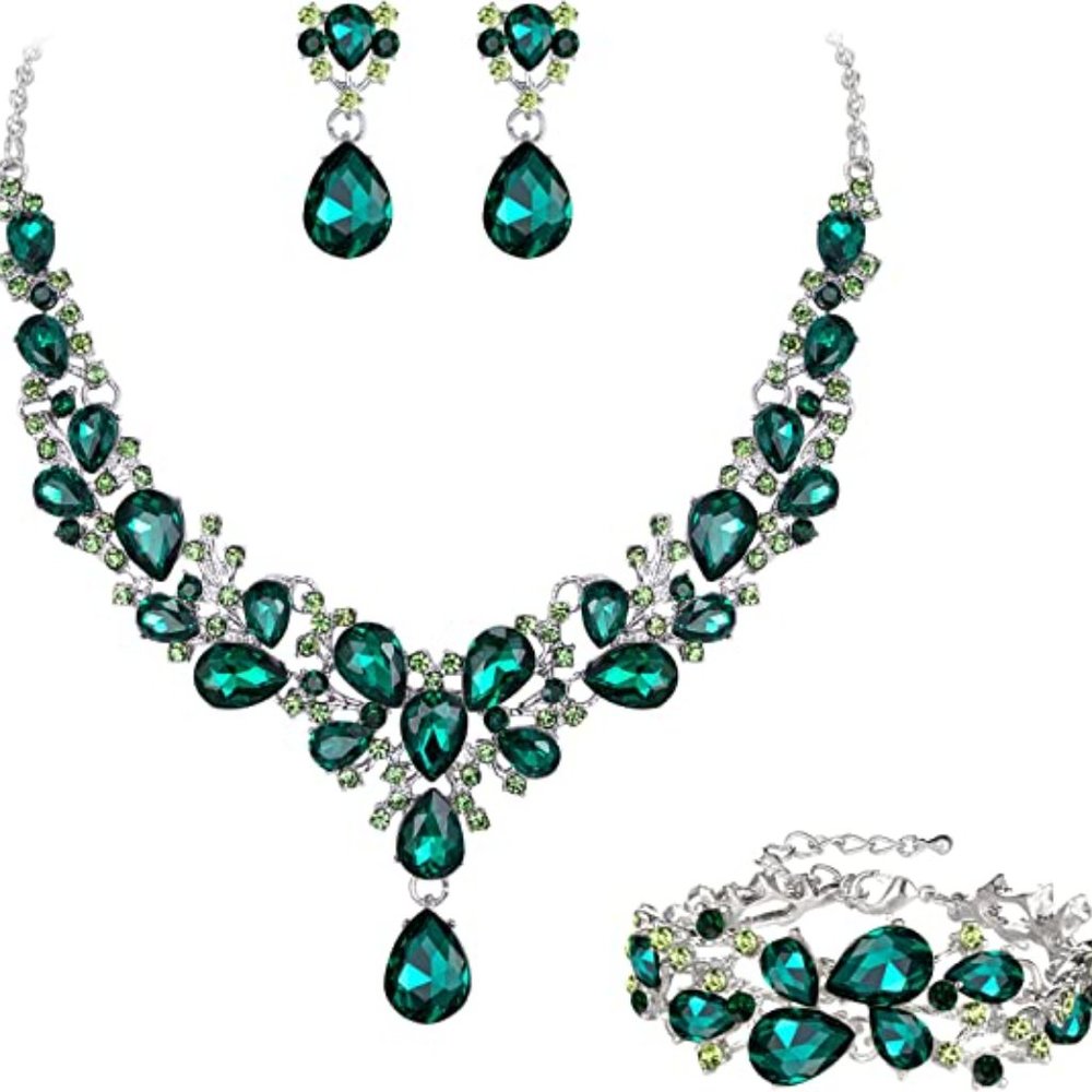 NEW Sparkling Bling Swarovski Crystal Rhinestone Bridal Wedding Necklace… - Picture 9 of 16
